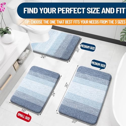 OLANLY Bathroom Rugs Mat 30x20, Extra Soft Absorbent Microfiber Bath Rugs - Image 2