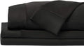 SHEEX - Original Performance Sheets Set (Queen) Black - Cooling Sheets - Moisture Wicking - 1 Flat Cooling Sheet, 1 Fitted Cooling Sheet, 2 Pillow Covers - Wrinkle Free - Sleep Aid