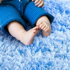 Noahas Oval Fluffy Blue Rainbow Rug 2.6X5.3 Small Kids Rugs for Bedroom Girls And Boys Aesthetic,Bedside Bedroom Rug,Ultra Soft Runner Carpet Modern Shaggy Nursery Area Rugs Home D飯r - Image 4