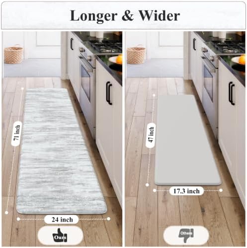 KIMODE Kitchen Mats Cushioned Anti Fatigue,Padded Kitchen Floor Mat 24"x71" - Image 2