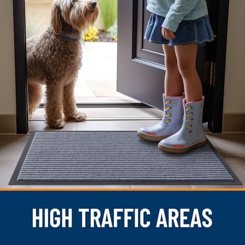 OLANLY 2-Pack Front Door Mats 35x23, Waterproof Heavy-Duty Doormats - Image 7