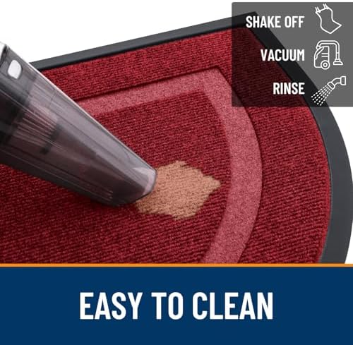 OLANLY Half Circle Front Door Mat Outside 47x23 All-Season Rubber Doormat - Image 6