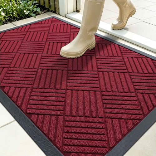 OLANLY Front Door Mat Outside Entrance 35x23, Waterproof Heavy-Duty Doormat by OLANLY