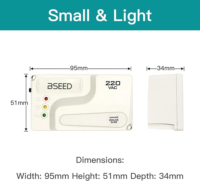 BSEED Wiring Surge Protector, Adjustable Voltage,Power Suppressor Protector with Protected Light Indicators for Refrigerator/TV/Air Conditioning/Computer and Other Home Appliances, 220V 3520W-2Pack