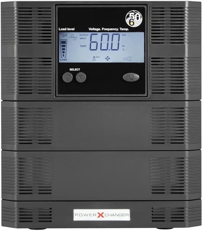 PowerXchanger EX Series Voltage & Frequency Converter, 900–2340W Pure Sine Wave Step-Down 200–240V 50Hz to 120V 60Hz, Lightweight Reliable Design, True Continuous Duty Transformer (2340, Watts)