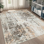 5x8 Area Rugs for Living Room Washable Bedroom Dining Room Brown Beige by Aelenmu