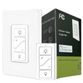 Nexete Smart Wall Dimmer Switch,Single Pole Dimmer with a Wireless Remote,No Wiring DIY Wireless 3-Way Dimmer,Dimming Remote & Voice Control,Bluetooth Work with Amazon Alexa Only