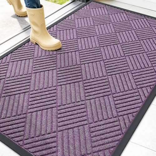 OLANLY Front Door Mat Outside Entrance 47x32, Waterproof Heavy-Duty Doormat by OLANLY