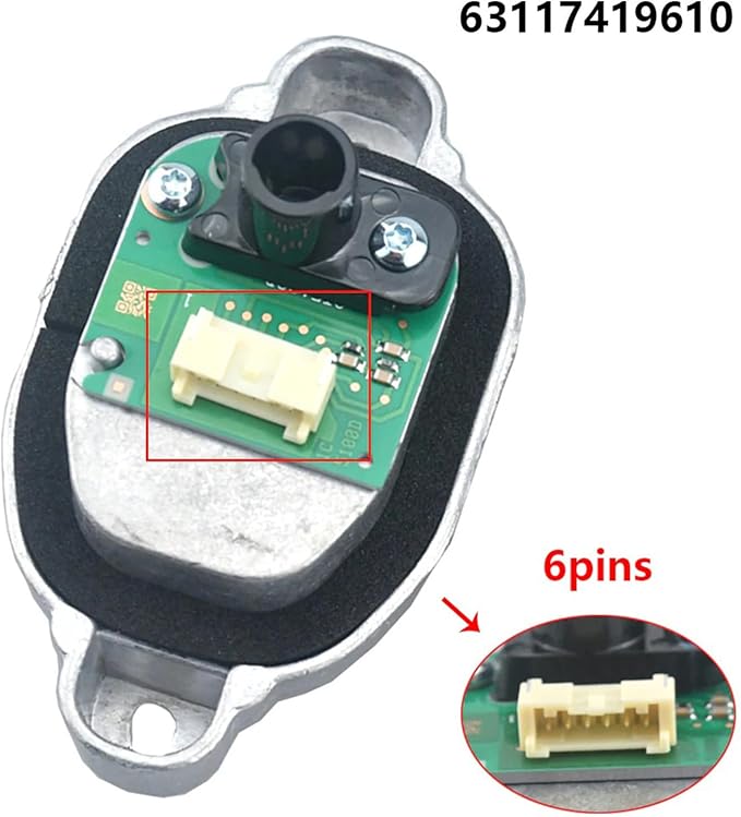 SOCAL-LED LIGHTING 63117419610 6-Pin Daytime Running Light DRL Headlight Insert Diode Module LED Control Unit Fit for BMW 2015-2019 3 Series F30 F35