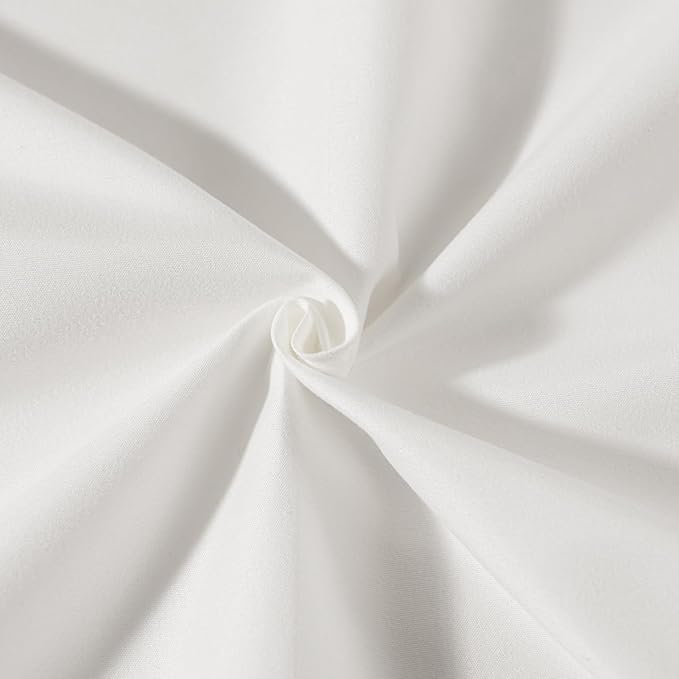 TSUTOMI Bed Skirt Queen Size Ruffled Bed Skirt with Split Corners, 16 Inch Drop Dust Ruffle Bed Skirts with Platform, Gathered Style, 100% Microfiber, Ivory