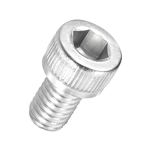 Kozelo 50pcs Socket Head Cap Screws - [M6-1 x 10mm] 304 Stainless Steel Allen Socket Drive for Electrical Motor 3D Printing Fan Engine Replacement Use, Silver
