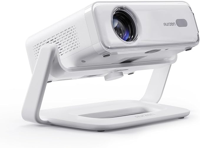 Aurzen Multi-Angle Projector Stand, 180° Rotatable, Compatible, TMY, HAPPRUN, Yaber, Epson & Most Projectors (¼-Inch Screw, Gimbal Stand)