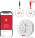 Hapippofa Caregiver Call Button WiFi Elderly Alert Call Button Life Alert Systems for Seniors No Monthly Fee for Elderly/Disabled/Home/Hospital