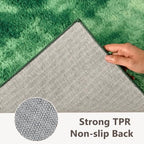 2x6 Tie-dye Green Runner Rug Washable Non-Slip for Kitchen Hallway Bathroom - Image 5