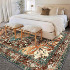 Yamaziot 8x10 Large Area Rug, Non-Slip Washable Boho Living Room Rug - Image 6