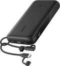 Belkin Portable Charger, USB-C Power Bank 20,000mAh w/ 2X USB-C Ports & 1x A Port, Digital Battery Display, 20W Charging for iPhone 17, Air, Pro, Samsung Galaxy S25, Pixel 10, iPad, & More - Black