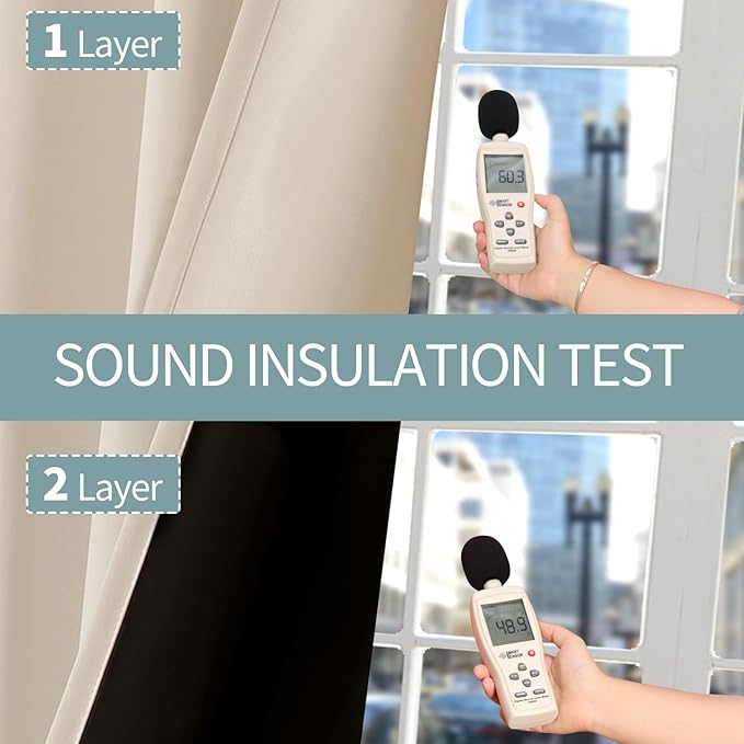 BGment Blackout Curtains for Small Window, Thermal Insulated Full Room Darkening Soundproof Rod Pocket Curtains for Bedroom 54 Inch Length 2 Panels Set, Each Short Panel 42 Inch Wide, Champagne