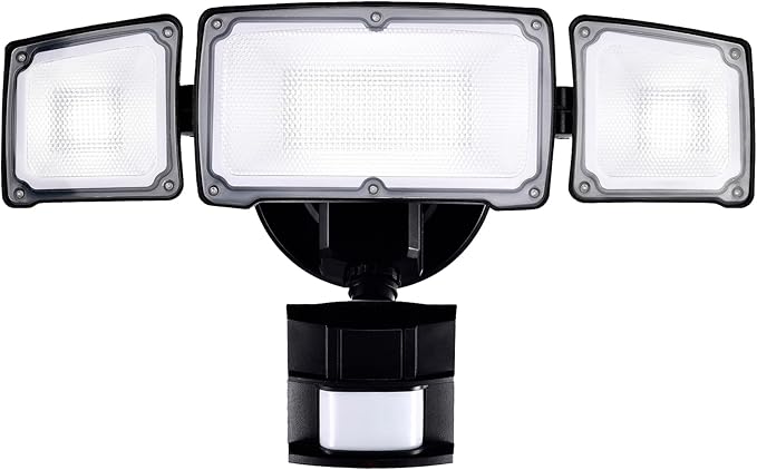 AWSENS 40W LED Security Lights Motion Sensor Light Outdoor, 180 Degree, 4000LM, 5000K, ETL Water Resistant, 3 Head Motion Detected Flood Light for Garage, Yard, Porch