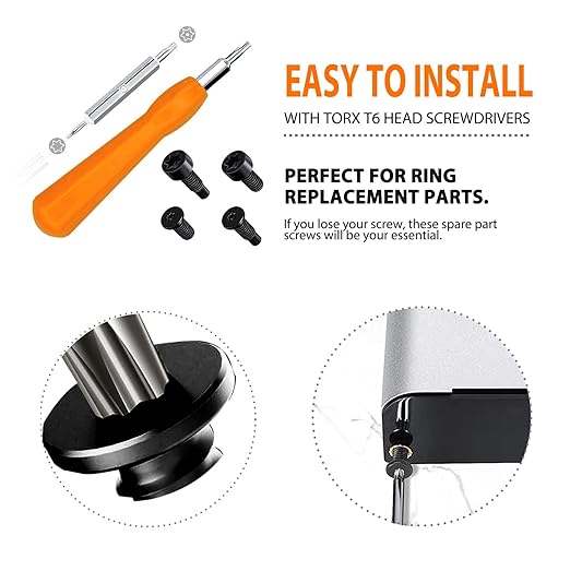 Replacement Screws for Doorbell - Orange Screwdriver T6 T15 & + 20Pcs Screws for Doorbell 2nd Gen & Pro
