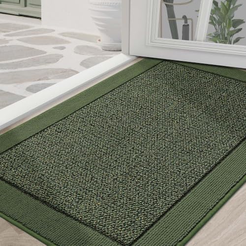 BEQHAUSE Indoor Door Mat 36" x 60", Dirt Trapper Door Mats, Green by BEQHAUSE