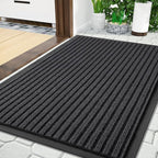 Yimobra Front Door Mat Outdoor Indoor Entrance, 100% Waterproof All-Season All Weather Doormat, Welcome Matt Outside Entry, Non Slip, Low Profile, Heavy Duty Patio Porch Floor Mat,29.5 x 17, Grey by Yimobra