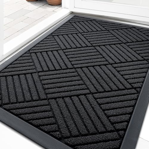 OLANLY Front Door Mat Outside Entrance 33x21, Waterproof Heavy-Duty Doormat by OLANLY