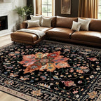 RELEANY Washable Area Rug, 7'x10', Black/Colorful - Image 3