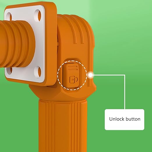 200A Battery Energy Storage Connector, 50mm² High Current Connectors IP67 Waterproof Copper Plate Wiring Power Adapter Quick Plug Terminal Right Angle Plug and Socket (1500V Black+Orange)