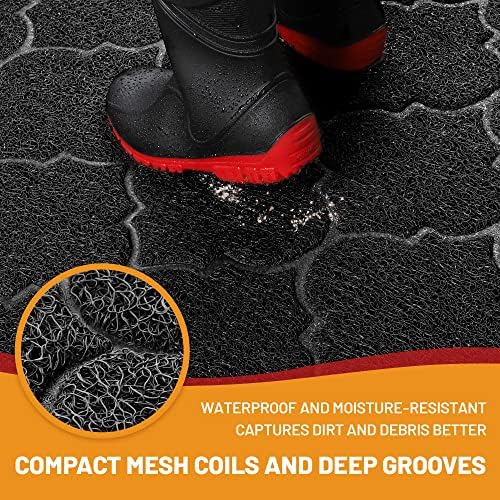 Cosyearn Door Mat, 24x36, Black, Indoor Outdoor Front Entryway Doormat - Image 4