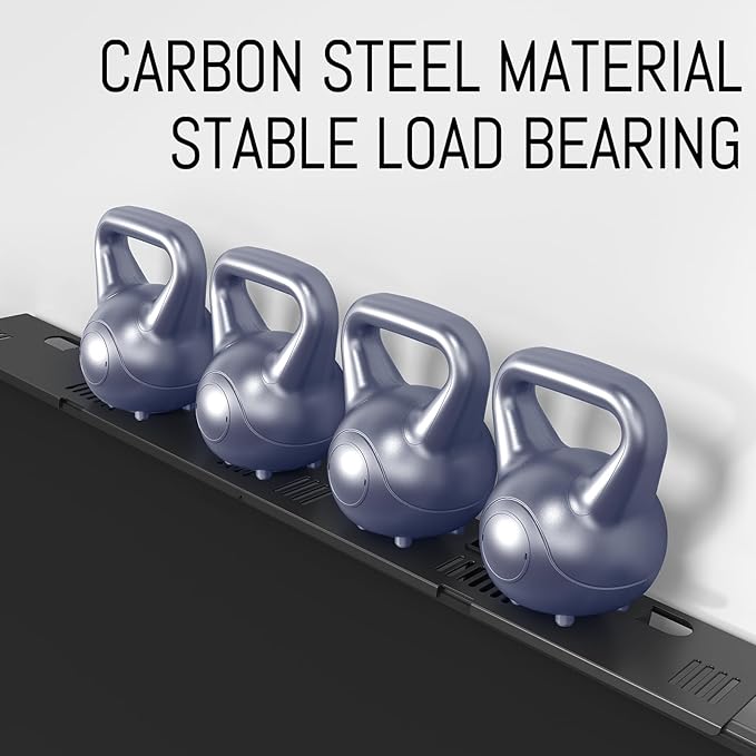 CABTE Adjustable Steel TV Top Shelf, Floating TV Stand, Universal Monitor Shelf for Soundbar, Game Console, Cable Box, Router Shelves (Black,33.86"x4.7" with Boxes)