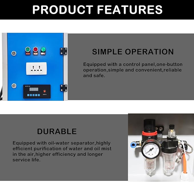 HayWHNKN Metal Working Downdraft Table Dust Collector Vacuum Welding Multi-stage Purification Dust Collector for Grinding Polishing Dusting Welding 31.5''*31.5'' 220V