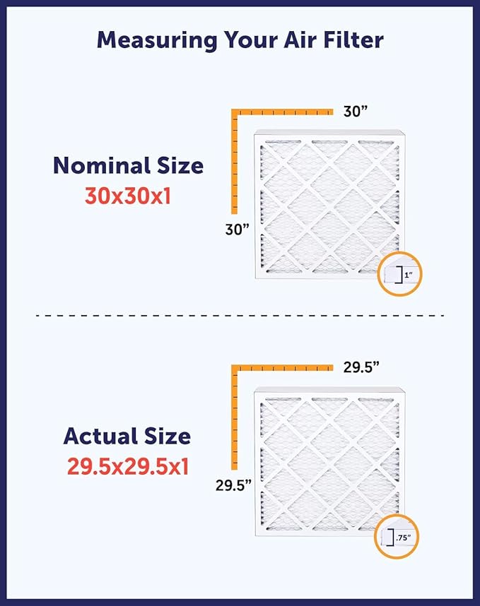 Filter King 39.5x37.5x1 Air Filter | 4-PACK | MERV 8 HVAC Pleated A/C Furnace Filters | MADE IN USA | Actual Size: 39.5 x 37.5 x .75"