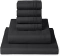 Mellanni Full Sheet Set - 6-Piece Iconic Collection Bedding, (Including 4 Pillowcases), 16-Inch Deep Pocket, Easy Care, Extra Soft, Cooling Sheets, Brushed Microfiber - Black