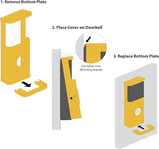Garden Video Doorbell Cover (Compatible with Ring Battery Doorbell - 2024 Release) (Oiled Bronze)