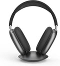 ELECOGO All-Aluminum Headphone Stand for AirPods Max, Full CNC-Machined Metal Base with Soft Silicone Contact Pad, Futuristic Ring Design, Stable Desktop Display Dock (Gray)