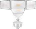 LUTEC 84W 9500LM LED Security Light Motion Sensor Outdoor Lights with Night Light, 4 Head LED Flood Lights 5000K Daylight, IP65 Waterproof, Motion Detected Lights for Outside (White)