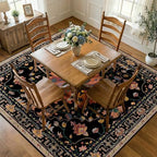 RELEANY Washable Area Rug, Square 8'x8', Black/Colorful - Image 2