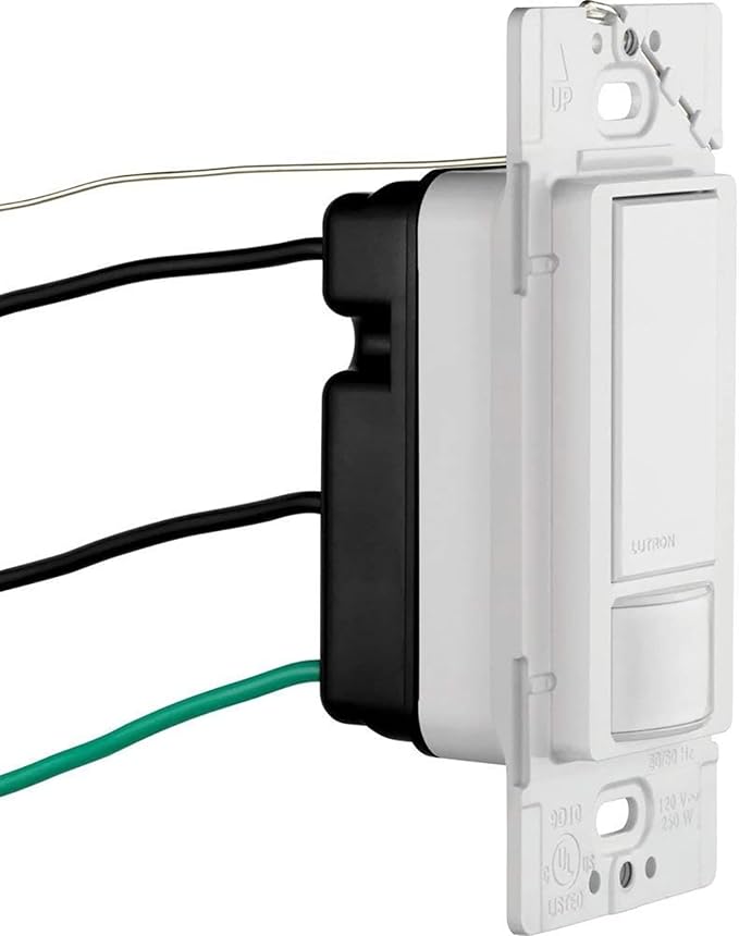 Lutron Maestro Motion Sensor Light Switch Indoor for Bathroom, Garage, Laundry Room, Any Bulbs, Occupancy Vacancy Sensor, Single-Pole, MS-OPS2-BL, Black