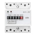 Electric Meter, Single Phase 4P LED DIN-Rail Electricity Power Consumption Wattmeter Energy Meter DDM75S 10 to 40A Digital Display