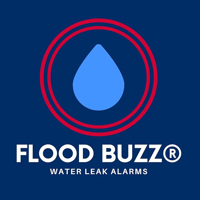 Flood Buzz Small Water Leak Alarm 6-Pack | Ready to Use Right Out of The Box, No Setup Required