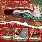 Madane Christmas Kitchen Runner Rug 2x5, Washable Red Hallway Rugs Non-Slip - Image 5