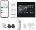 WiFi Wireless Alarm System for Home Security - 24/7 Protection Smart Home Devices 4.3" Touch Screen, GSM/4G+WiFi, App Instant Alerts, No Monthly Fee, Alexa Compatible for House Apartment Office(8Pcs)