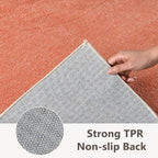 2x10 Orange/White Runner Rug Washable Non-Slip for Kitchen Hallway Bathroom - Image 6