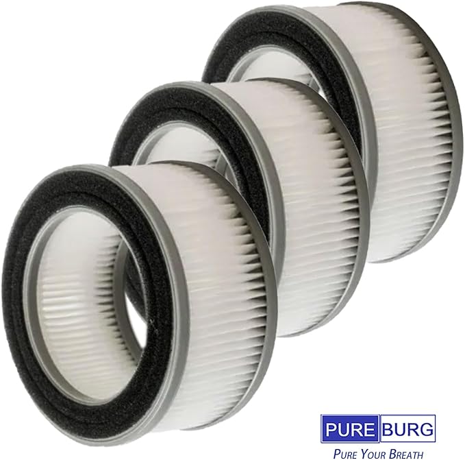PUREBURG HS-1957 Replacement Filters Compatible with Crane EE-5073 & Black + Decker AP-1408 AP1408 BXFD52006GB Air Purifier fan,3-Pack H13 Air Clean Dust VOCs Odor PM2.5
