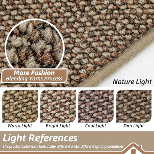 BEQHAUSE Dirt Trapper Door Mat 24" x 60", Non-Slip Washable Doormats, Beige - Image 5