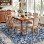 SameBed 8x10 Area Rug Living Room, Vintage Washable Carpet Blue - Image 2