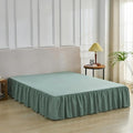 Bed Skirt Full Size Ruffled Bed Skirt with Split Corners, Full Bed Skirts 12 Inch Drop with Platform, 12'' Full, Sage Green