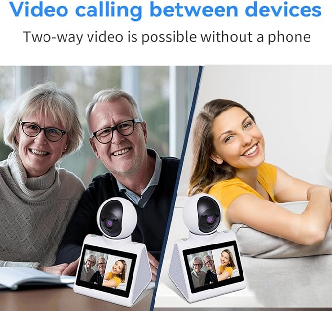 SIYZHOP Indoor Home Security Camera,Pet Dog Camera,Two Way Video Camera with 4.3inch Big Screen,Nanny cam, Monitor for Baby/Elder/Nanny/Dog/pet with Phone App Dome Camera(Button Calling Version)