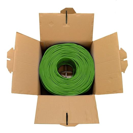 DRIPSTONE - 600006 CAT6 Solid UTP Cable 23AWG 1000ft LAN Network Ethernet RJ45 Wire, Green (600121)