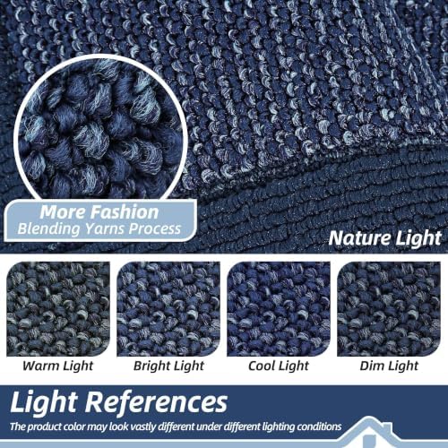 BEQHAUSE Indoor Door Mat 36" x 60", Dirt Trapper Door Mats, Blue - Image 6